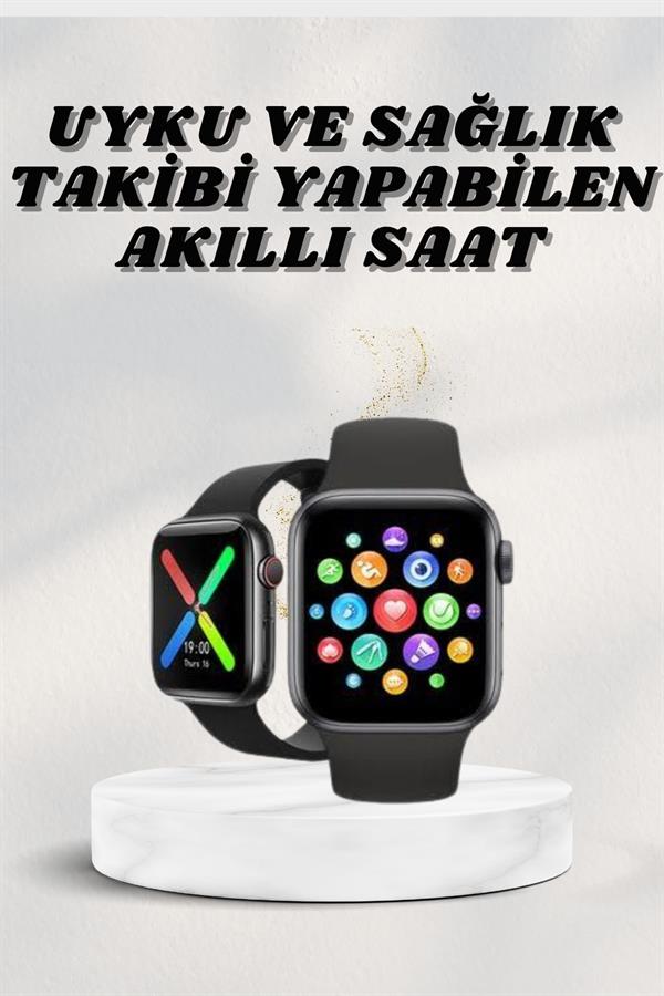 Akıllı Saat Wireless Şarj Yüksek Çözünürlüklü Müzik Dinleme Sesli Cevaplama - Görsel 2