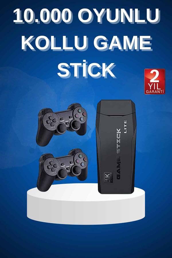 Çift Kollu 2.4g kablosuz Retro 4k Game stick 3500 oyun atari HD Görüntü Kalitesi - Görsel 2