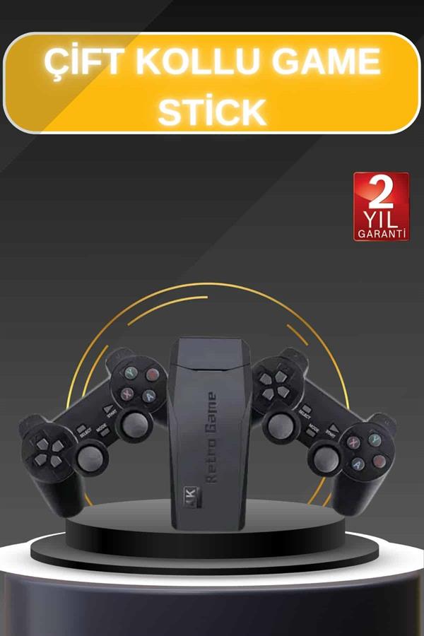 Game Stick El Atarisi 2.4g Kablosuz Çift Kol Oyunlar 4k Game Stick 3500 Oyunlu Atari Uyumlu - Görsel 2