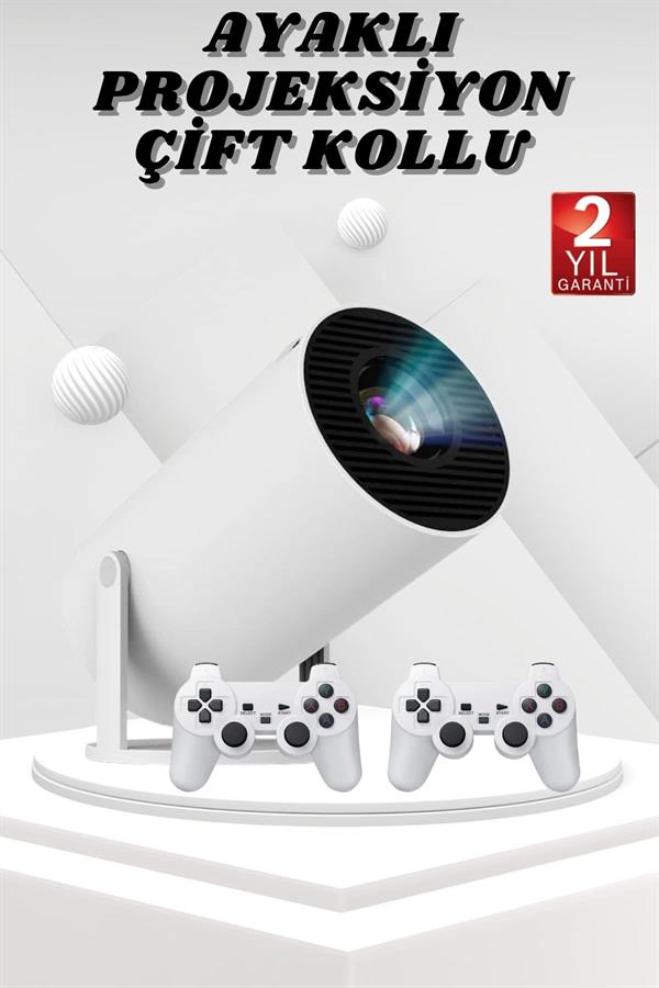 Ayaklı Oyun Projeksiyonu Çift Kollu Taşınabilir Sinema Projektörü - Görsel 2