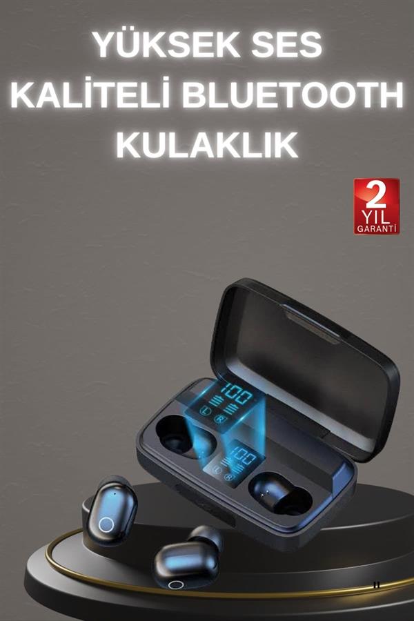 Yeni Nesil TWS Kablosuz Kulaklık Güçlü Batarya Yüksek Kalite Bluetooth 5.0 ANC Özelliği - Görsel 2