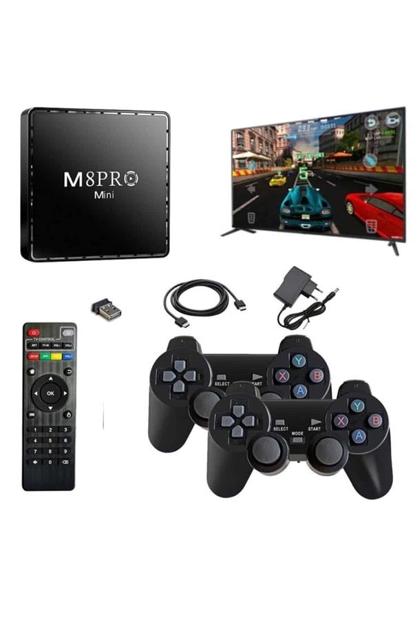 Android Tv Box 2.4g 10k Ultra Hd 2gb Ram 64gb Hafıza 10000 Retro Oyunlu Konsol Game Stick M8 Pro - Görsel 4