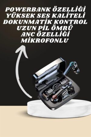 Dijital Göstergeli Powerbank Kulaklık ve 7 Kordonlu Yeni Nesil Akıllı Saat Amoled Ekran