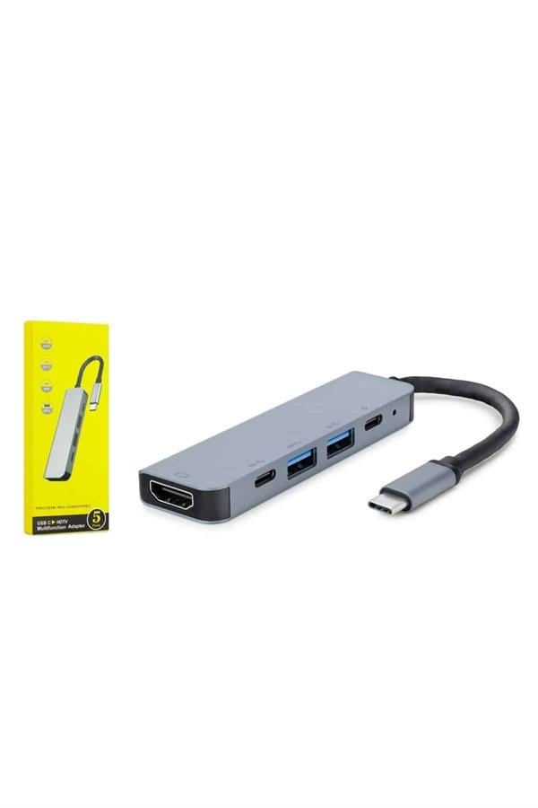 Macbook Pro/air Uyumlu USB Type-C 8 In 1 Hub Dönüştürücü Çevirici Çoklayıcı USB Hdmı Micro Sd 8 Girişli - Görsel 5