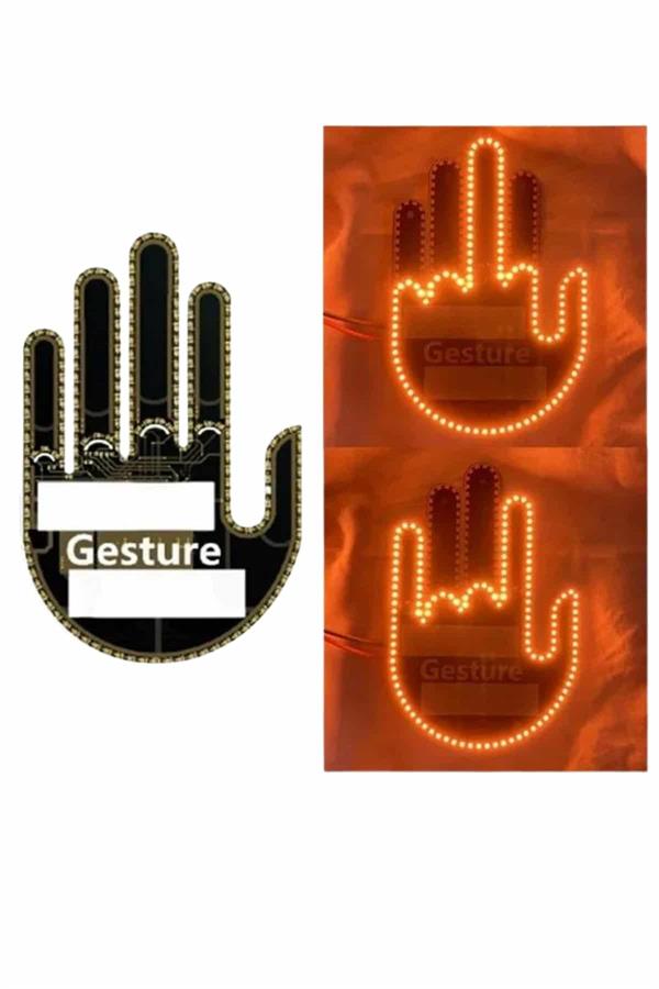 Led Işık El İşareti Araç Camı İçin Uzaktan Kumandalı - Görsel 5