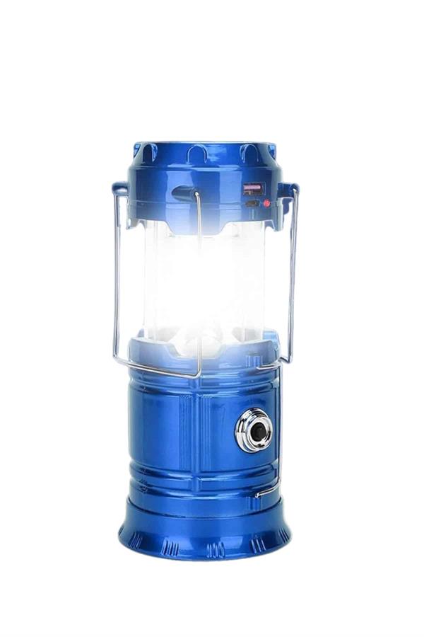 Solar Şarjlı Kamp Lambası Güneş Enerjili Kızaklı Kamp Feneri Çadır Feneri Led Işıldak - Görsel 4