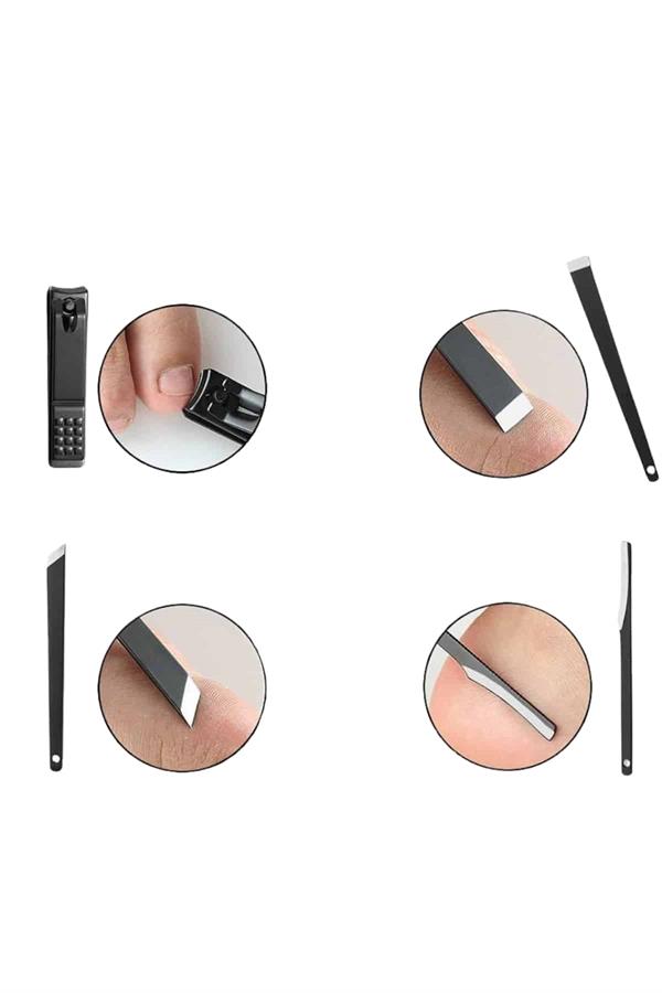 17 Parça Manikür Seti Taşınabilir Özel Çantalı El ve Ayak Bakımı Tırnak Batığı Temizleme - Görsel 3