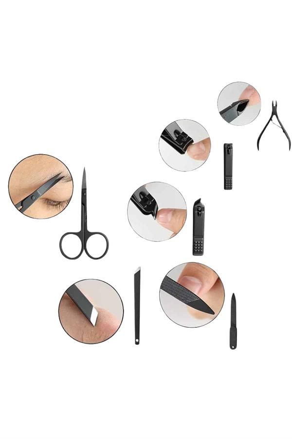 17 Parça Manikür Seti El ve Ayak Bakımı Törpü Cımbız Tırnak Temizleme - Görsel 4