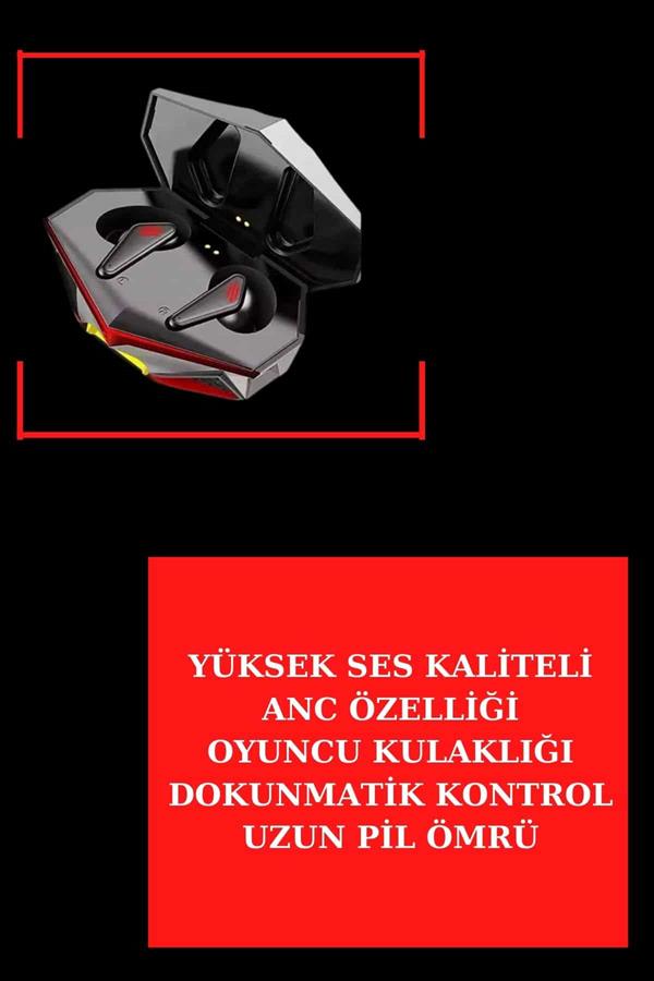 Yeni Nesil Pembe Dokunmatik Ekran Akıllı Saat ve Oyuncu Kulaklığı Kablosuz Bluetooth Kulaklık - Görsel 5