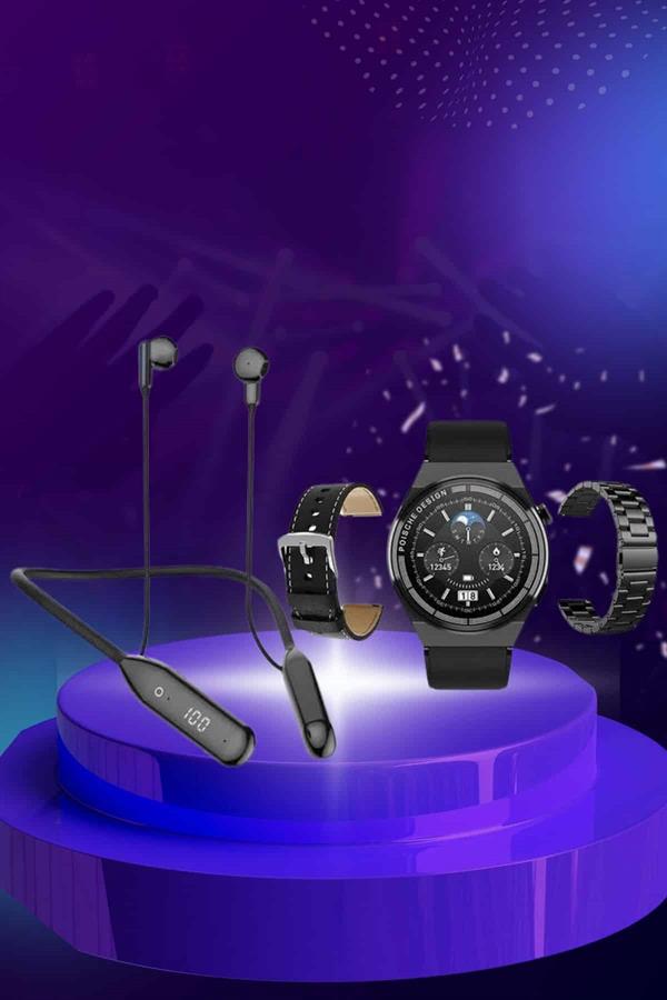 Alarm ve Titreşim Özellikli Akıllı Saat ve Mikrofonlu Kablolu Bluetooth Kulaklık 60 Saat - Görsel 5