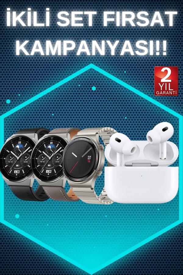 Aynalı Bluetooth Kulaklık Yeni Nesil Akıllı Saat Titreşimli Nabız Ölçer Spor Modları - Görsel 2