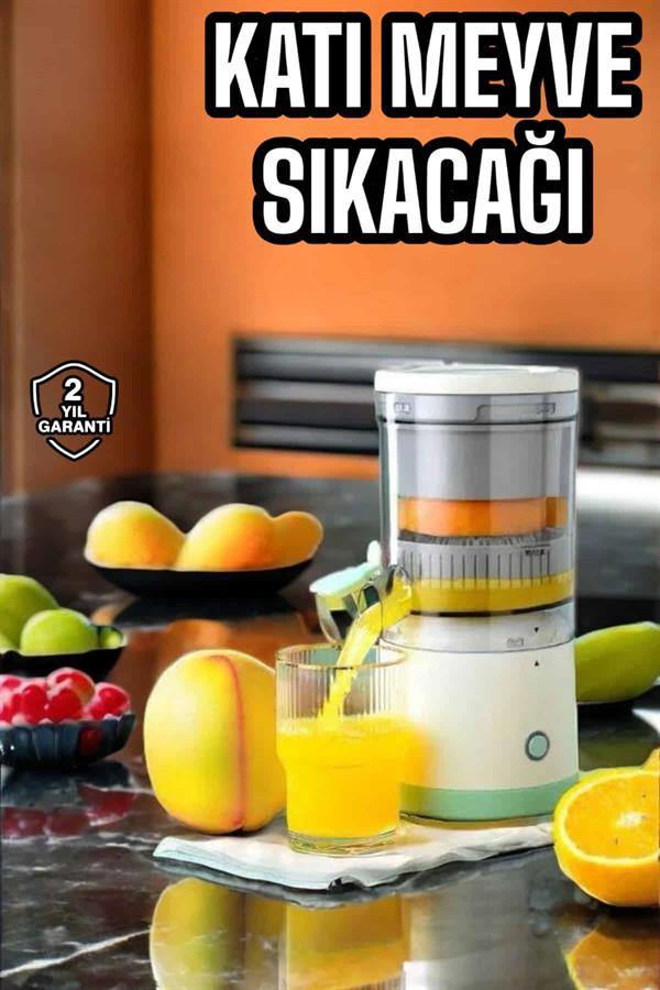 Meyve Sıkacağı USB Şarjlı Taşınabilir Çift Bıçaklı Güvenlik Kilidi - Görsel 2