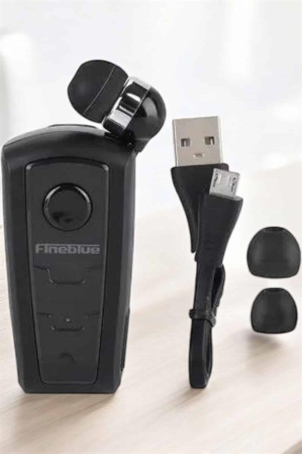 Tüm Telefonlara Uyumlu Mikrofonlu Titreşimli Makaralı Bluetooth Kulakiçi Kulaklık - Görsel 5