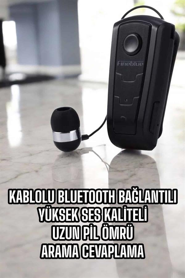 Makaralı Bluetooth Kulaklık Çağrı Cevaplama Kablolu Uzun Pil Ömrü - Görsel 5