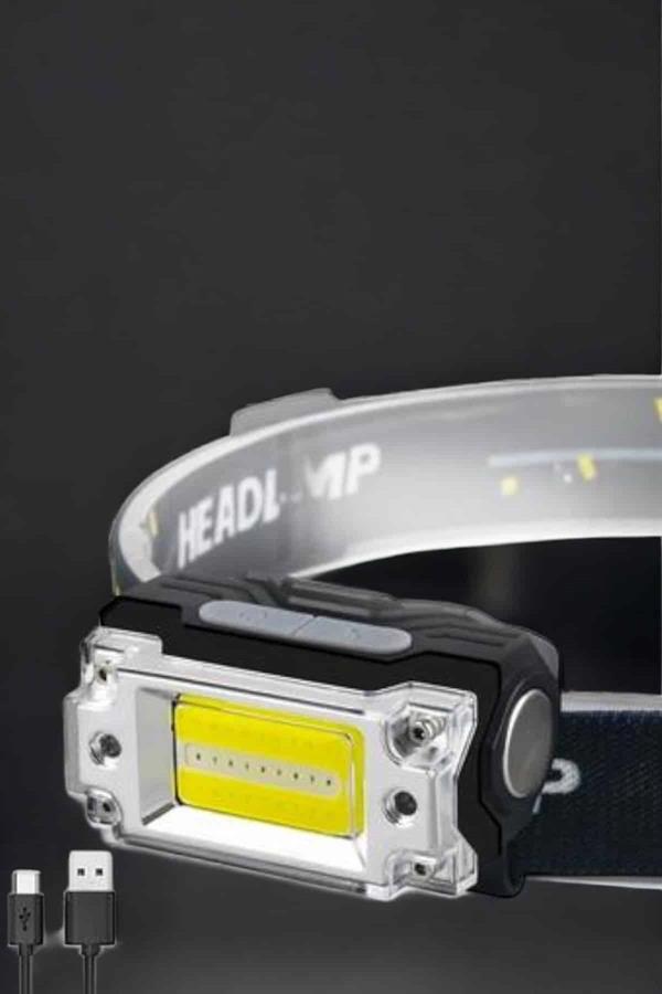 Kafa Lambası Led Fener Pratik Taşınabilir Ayarlanabilir USB Şarjlı - Görsel 5