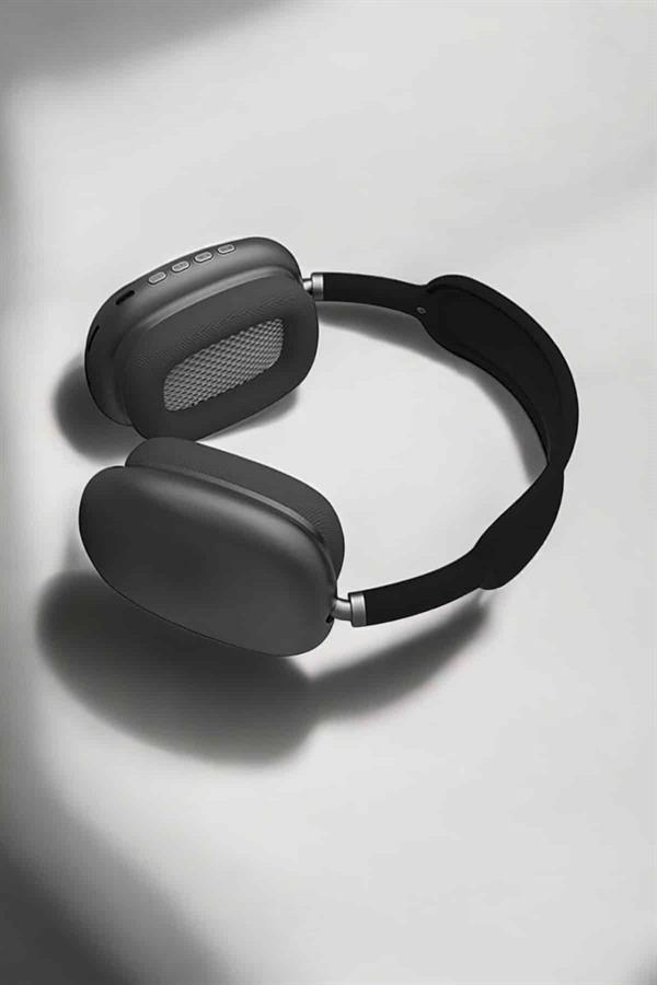 P9 Plus Hi-fi Ses Kalitesi Ayarlanabilir Mikrofonlu Bluetooth Kulaklık Siyah - Görsel 3