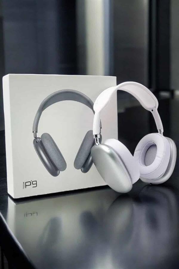 P9 Air Max Kablosuz 5.0 Mikrofonlu Bluetooth Kulaklık Beyaz Yüksek Ses Kaliteli - Görsel 3