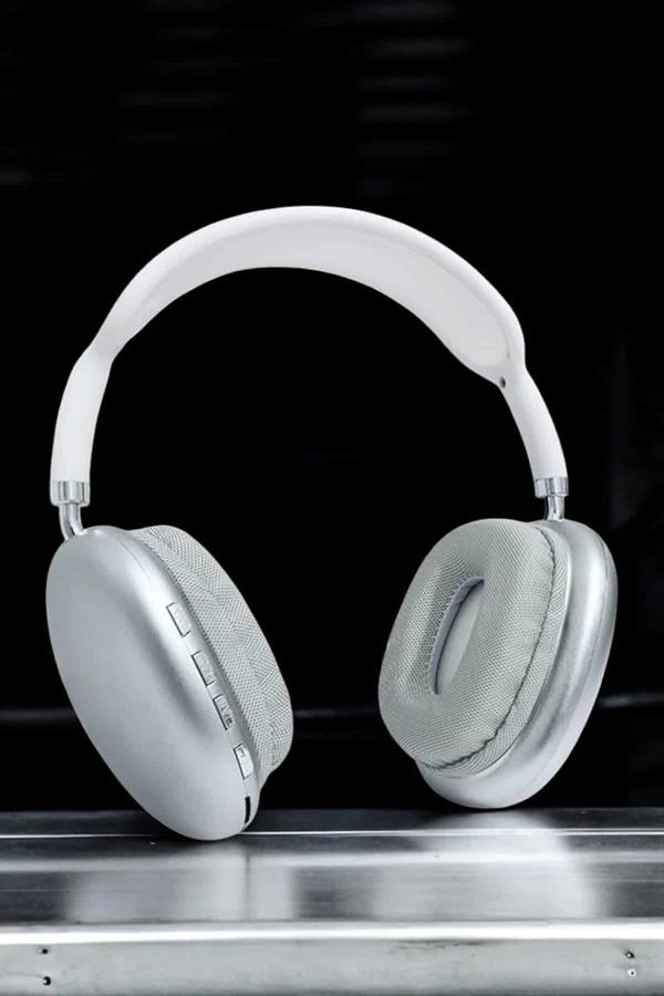 P9 Plus Kablosuz Kulak Üstü Bluetooth Kulaklık Beyaz Mikrofonlu Kulaküstü Kablosuz Kulaklık - Görsel 3