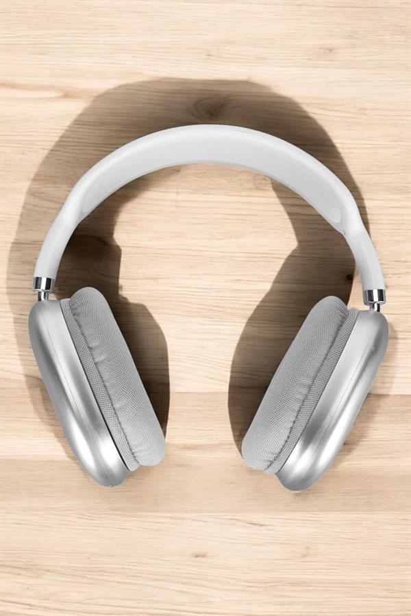 P9 Plus Kablosuz Kulak Üstü Bluetooth Kulaklık Beyaz Mikrofonlu Kulaküstü Kablosuz Kulaklık - Görsel 5