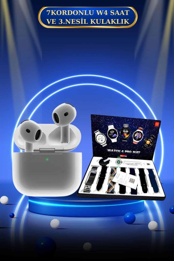 3.Nesil TWS Bluetooth Kulaklık Bluetooth Bağlantılı Akıllı Saat Amoled Ekran Plastik Hasır Kordon - Görsel 5