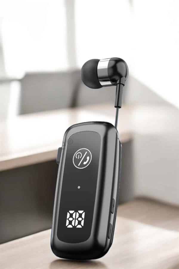 Kablolu Bluetooth Kulaklık Kulak İçi Stereo Mikrofonlu Dijital Göstergeli - Görsel 4
