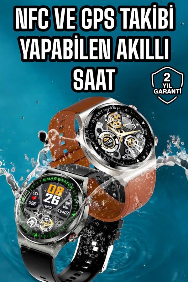 Bluetooth Bağlantılı Akıllı Saat Tüm Telefonlara Uyumlu Değiştirilebilir Kordon - Görsel 2