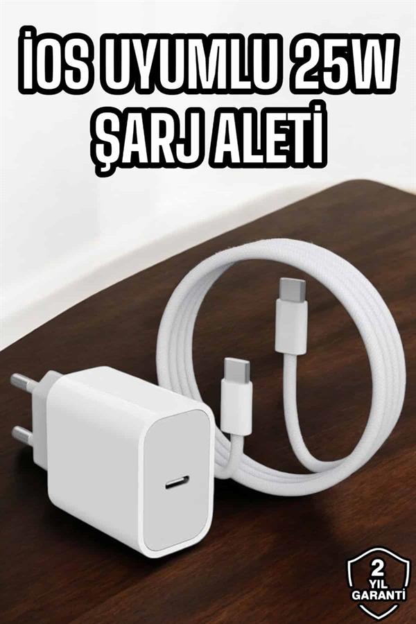 Şarj Aleti İOS 15/15 Pro Max Uyumlu Şarj Adaptörü ve Kablosu - Görsel 2