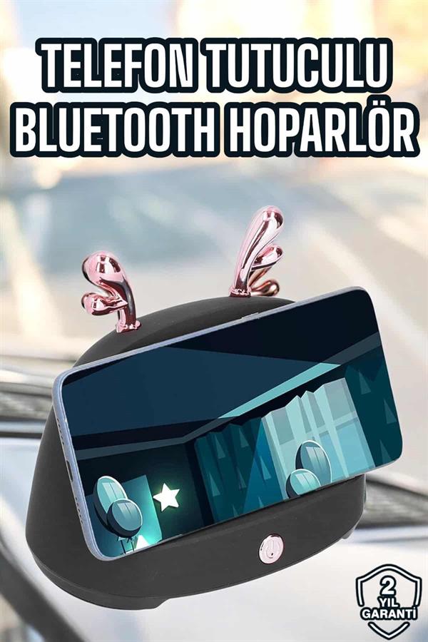 Bluetooth Hoparlör Telefon Tutuculu Akıllı Hoparlör Uzun Pil Ömrü - Görsel 2