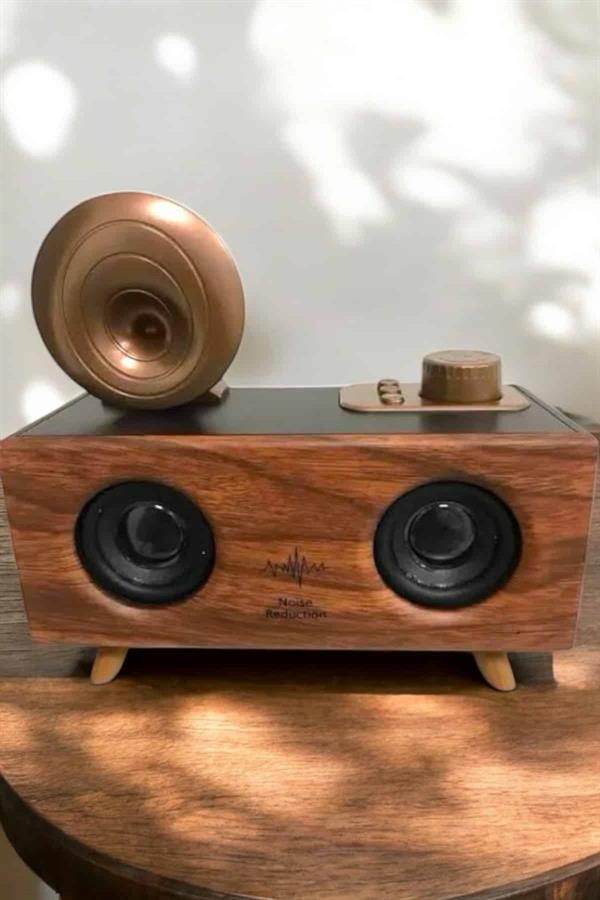 Çalar Radyo Müzik Kutusu Nostaljik Hoparlör Speaker - Görsel 5