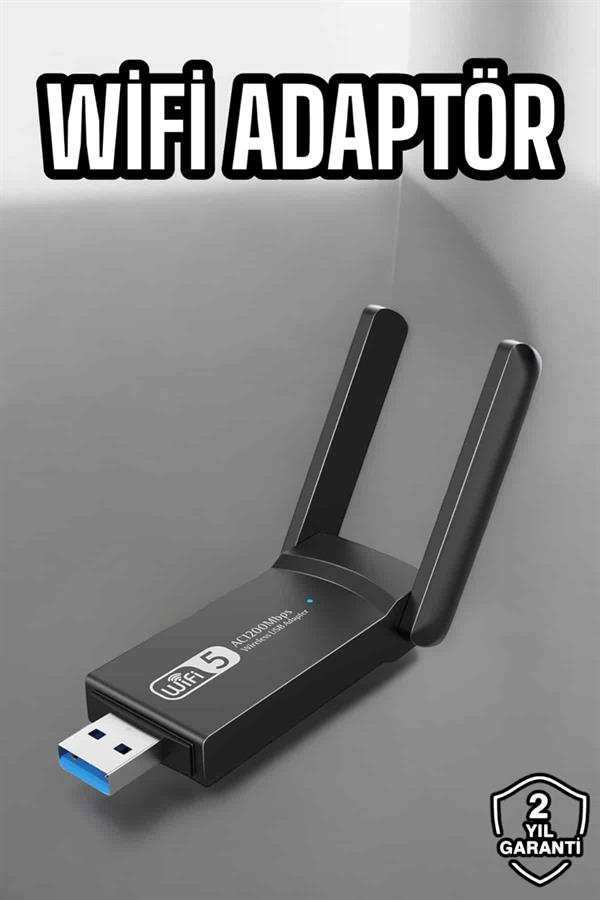 Wifi Alıcı Wifi Adaptörü USB Girişli 3.0 - Görsel 2