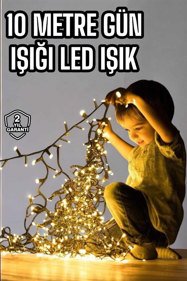 10 Metre Şerit Led Gün Işığı Led Işık Süsleme Parti Malzemesi Konsept - Görsel 2