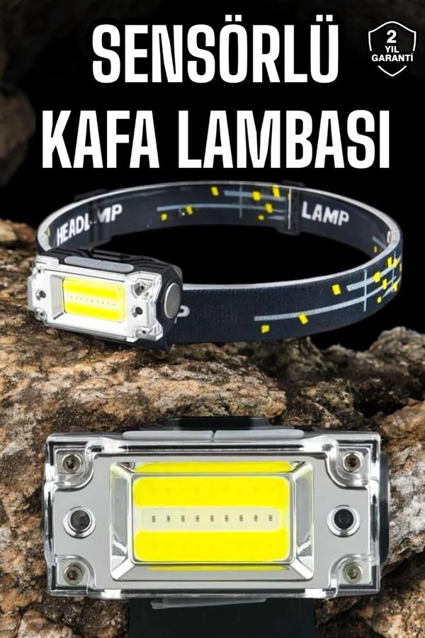 Kafa Lambası Kamp Feneri Balıkçı Feneri Başlıklı Suya Dayanıklı - Görsel 2