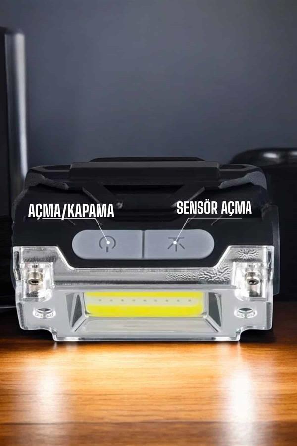 Kafa Lambası Kamp Feneri Balıkçı Feneri Başlıklı Suya Dayanıklı - Görsel 3