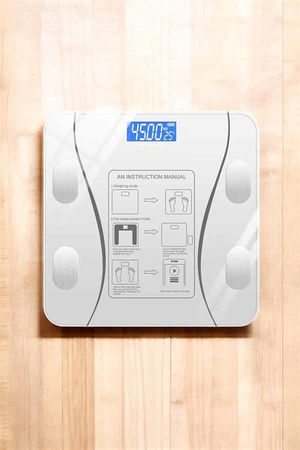 Akıllı Tartı Dijital Baskül Yağ Su Kas Vücut Kitle Kilo Ölçer Tartı - Görsel 3