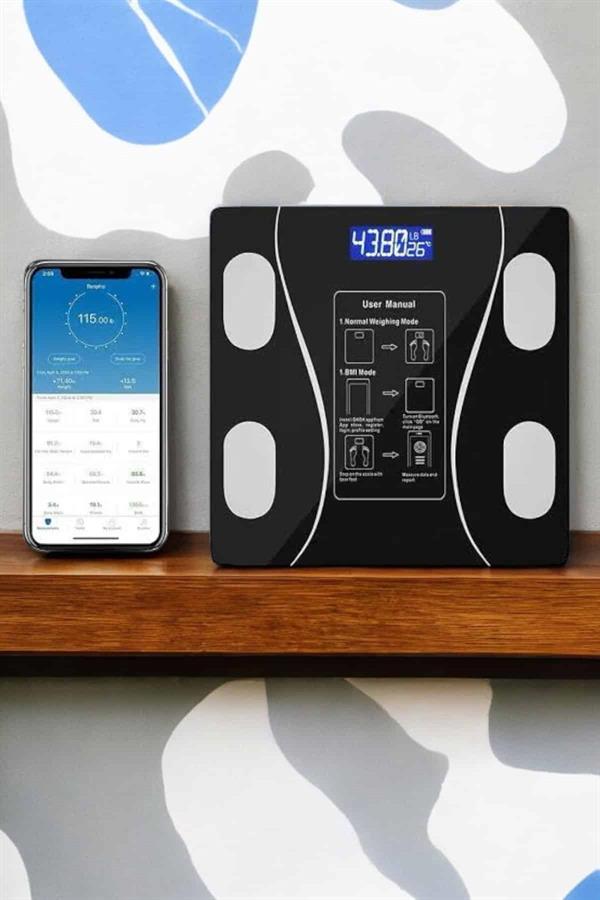 Tartı Baskül Dijital Elektronik Tartı Vücut Analiz Wifi Akıllı Yağ Ölçer - Görsel 4