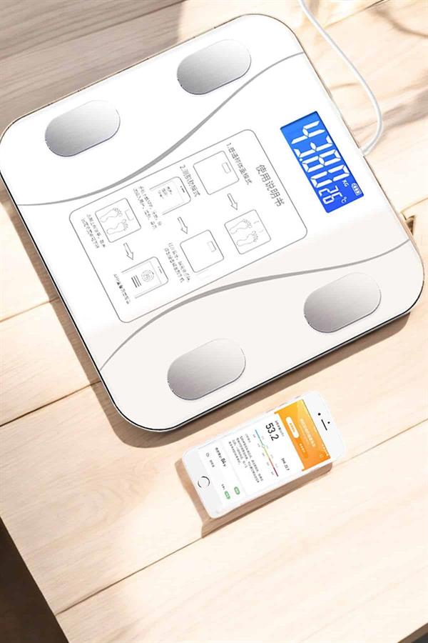 Akıllı Tartı Bluetooth Bağlantılı Yağ Ölçebilen Tartı Yeni Nesil - Görsel 5