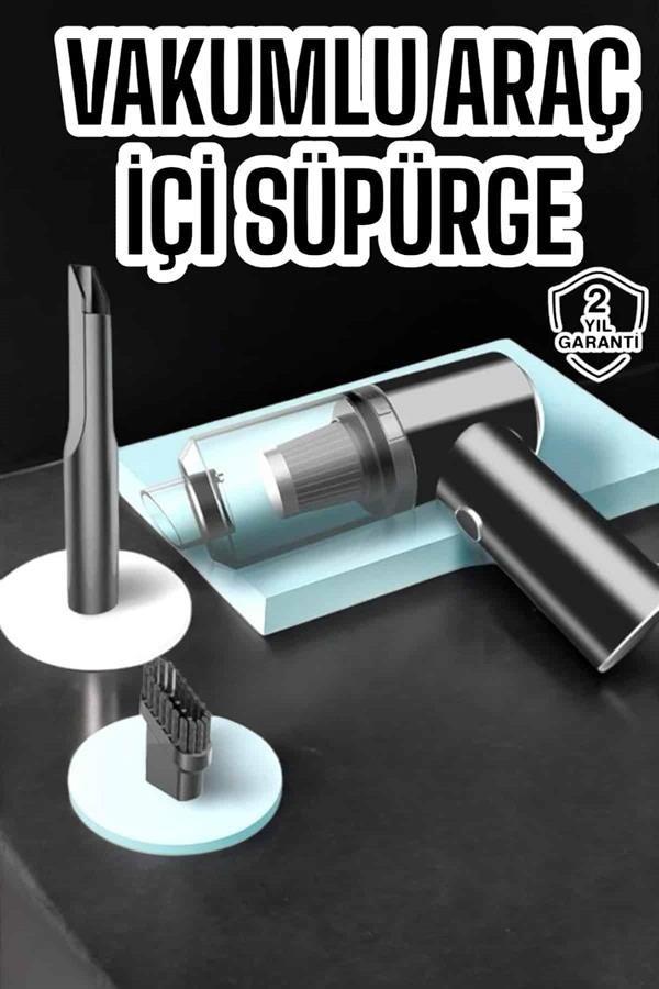 Araç İçi Süpürge Vakumlu Şarjlı Süpürge Filtreli - Görsel 2