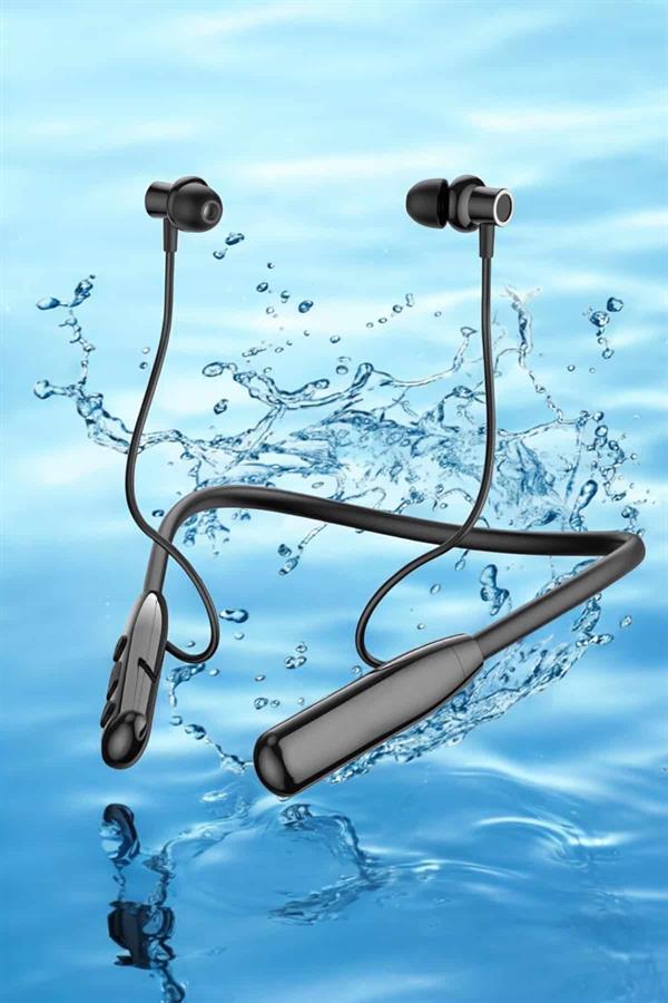 Dijital Göstergeli Kulak İçi Kablosuz Bluetooth Kulaklık Boyun Bantlı - Görsel 4