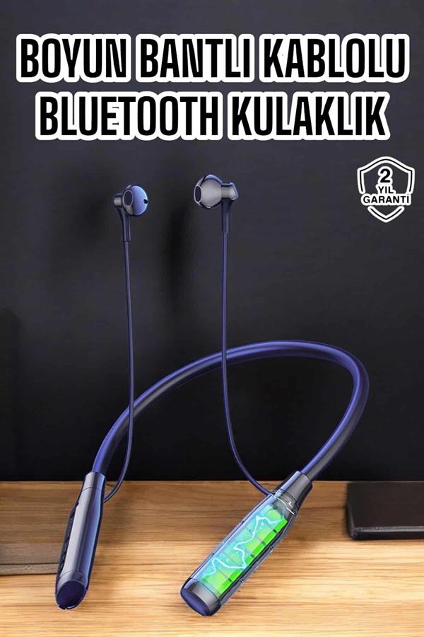 Yeni Nesil Bluetooth Kulaklık Kablolu Kulak İçi Dijital Göstergeli - Görsel 2