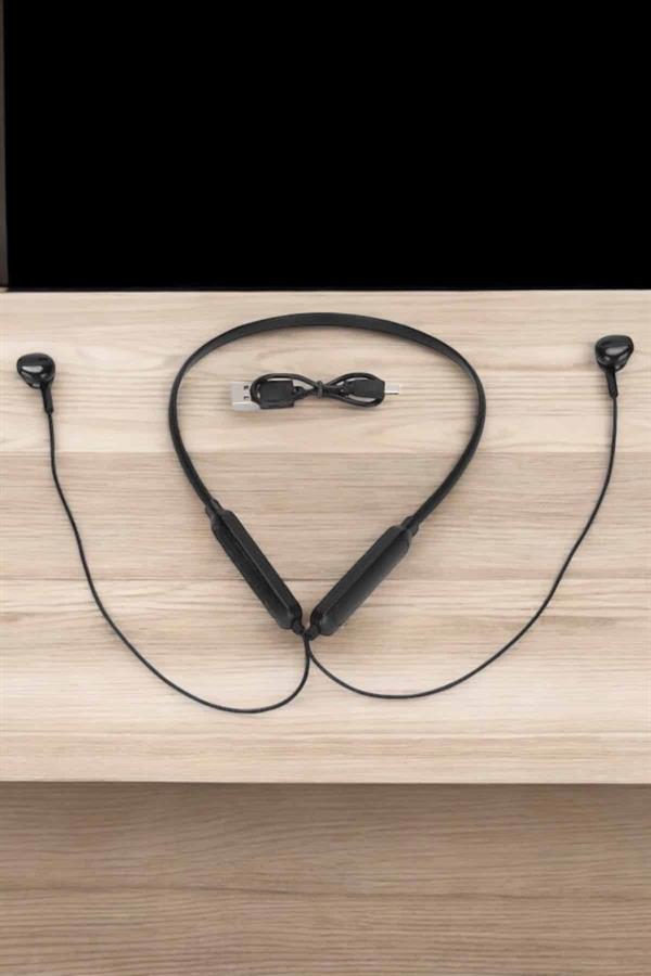 Kablolu Boyun Askılı Dijital Göstergeli Bluetooth Kulaklığı 60 Saat - Görsel 5