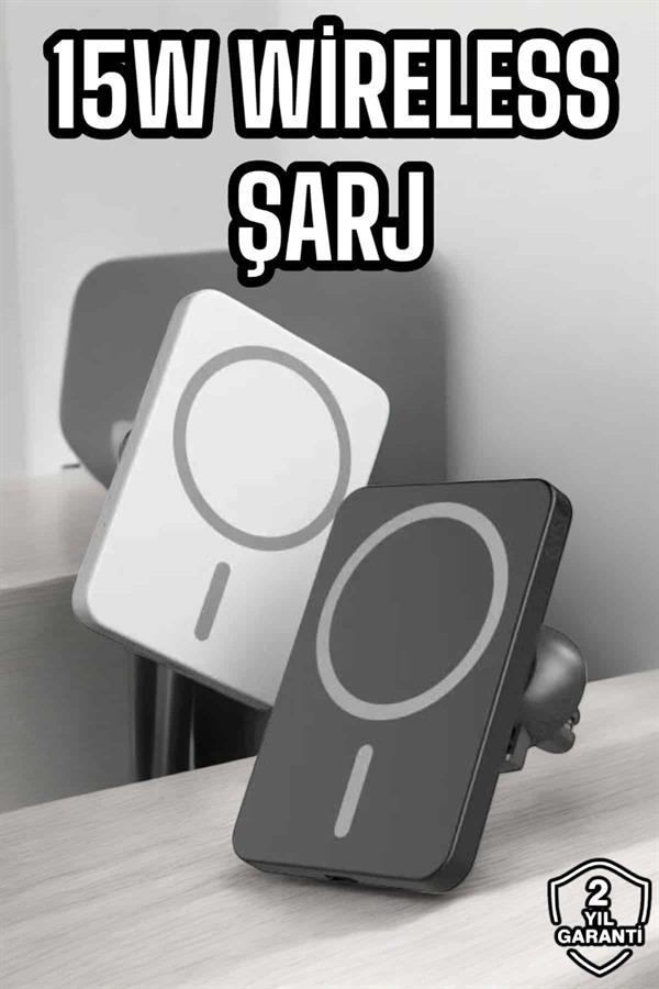 İOS Uyumlu Manyetik Tasarım Magsafe İphone 12/13/14/15 Uyumlu Powerbank - Görsel 2