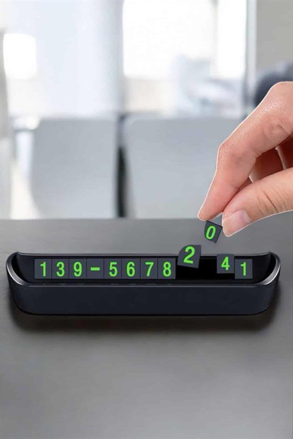 Araba Park Numaratörü Araç İçi Numaralık Değiştirilebilir Çevirmeli Mini - Görsel 3