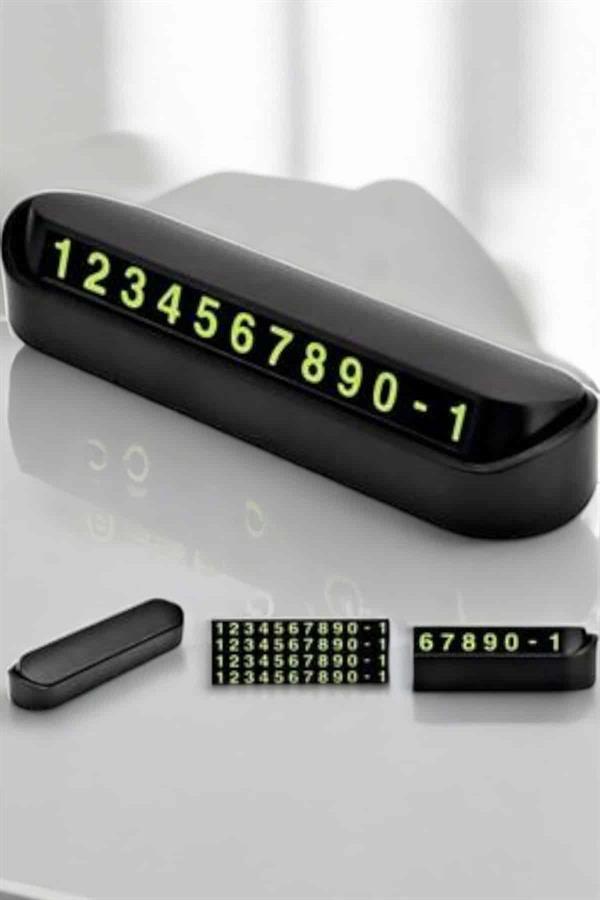 Araba Park Numaratörü Araç İçi Numaralık Değiştirilebilir Çevirmeli Mini - Görsel 4