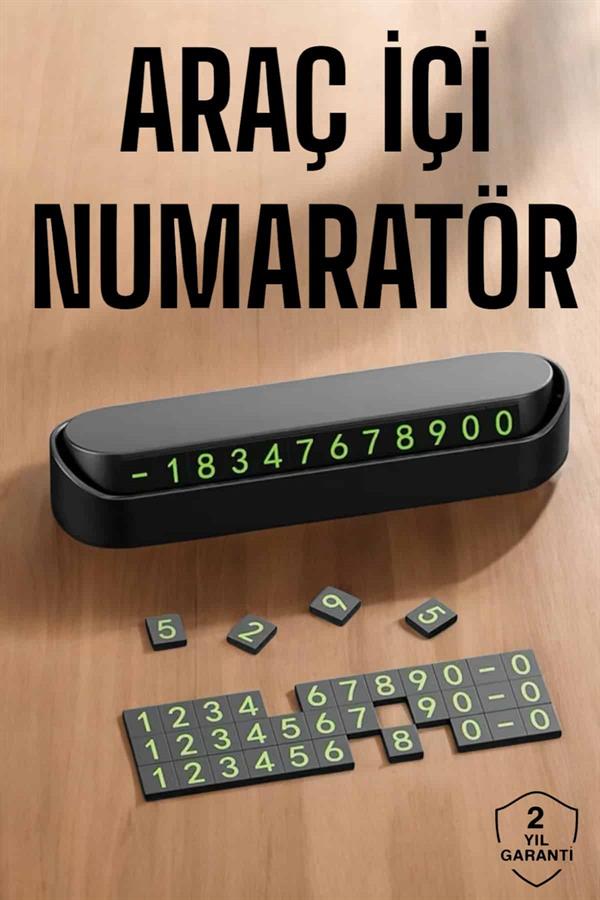 Araç İçi Numaratör Numaralık Torpido Üstü Açılır Kapanır Telefon Numarası Bırakma - Görsel 2