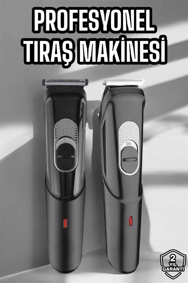 Saç Sakal Vücut Şarjlı Kablosuz Tıraş Makinesi Profesyonel Paslanmaz Çelik - Görsel 2