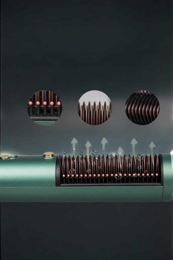 Üflemeli Fön Tarak Düzleştirici Seramik Kaplama Elektriklenme Karşıtı - Görsel 4