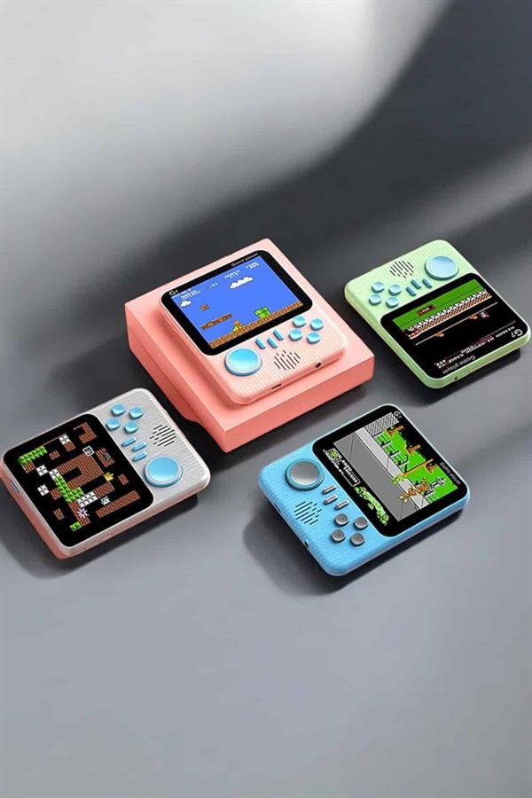 Mini Atari El Atarisi 3.5 inç Ekran Çift Konsol 666 Adet Retro Oyun Gameboy El Atarisi - Görsel 3