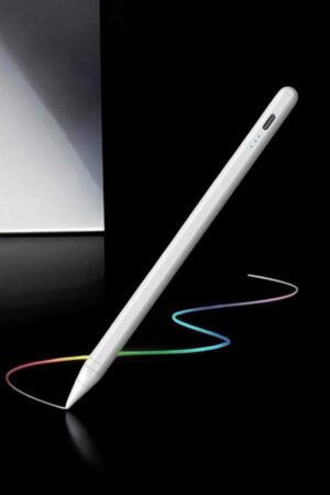 Dokunmatik Kalem Beyaz Şarjlı Yedek Uçlu Android ve İOS Uyumlu