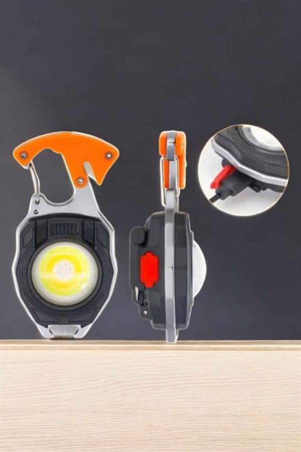 yeni nesil Kamp Feneri Çok Fonksiyonlu Fener Anahtarlık Usb Çakmaklı Cam Kırıcı Kemer Kesici Açacak - Görsel 5