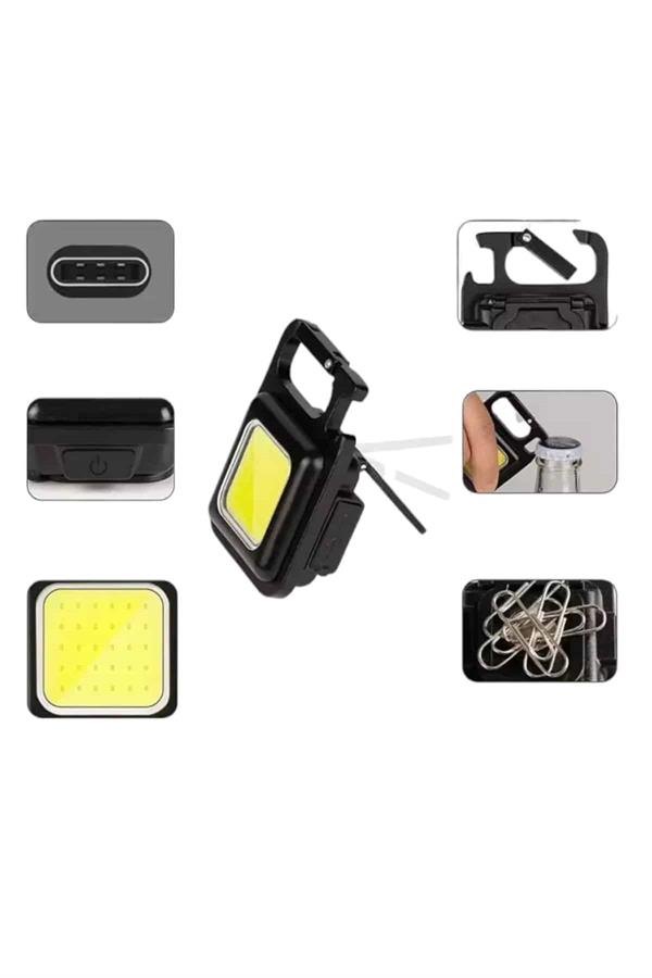 Anahtarlık Çok Amaçlı Mıknatıslı Taşınabilir Işık Led Şarjlı - Görsel 3